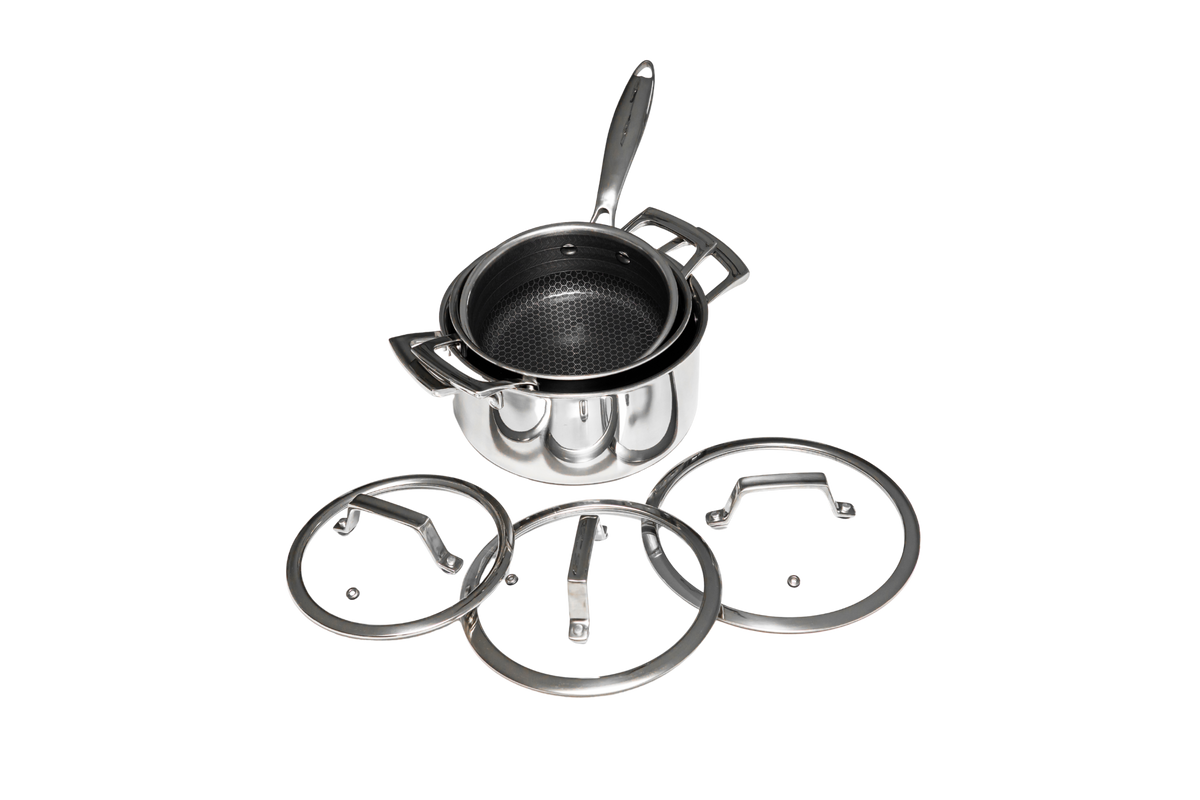 Hâws Santo Grytset 1,5 L, 2,2 L & 3,4 L med lock Hybridbeläggning