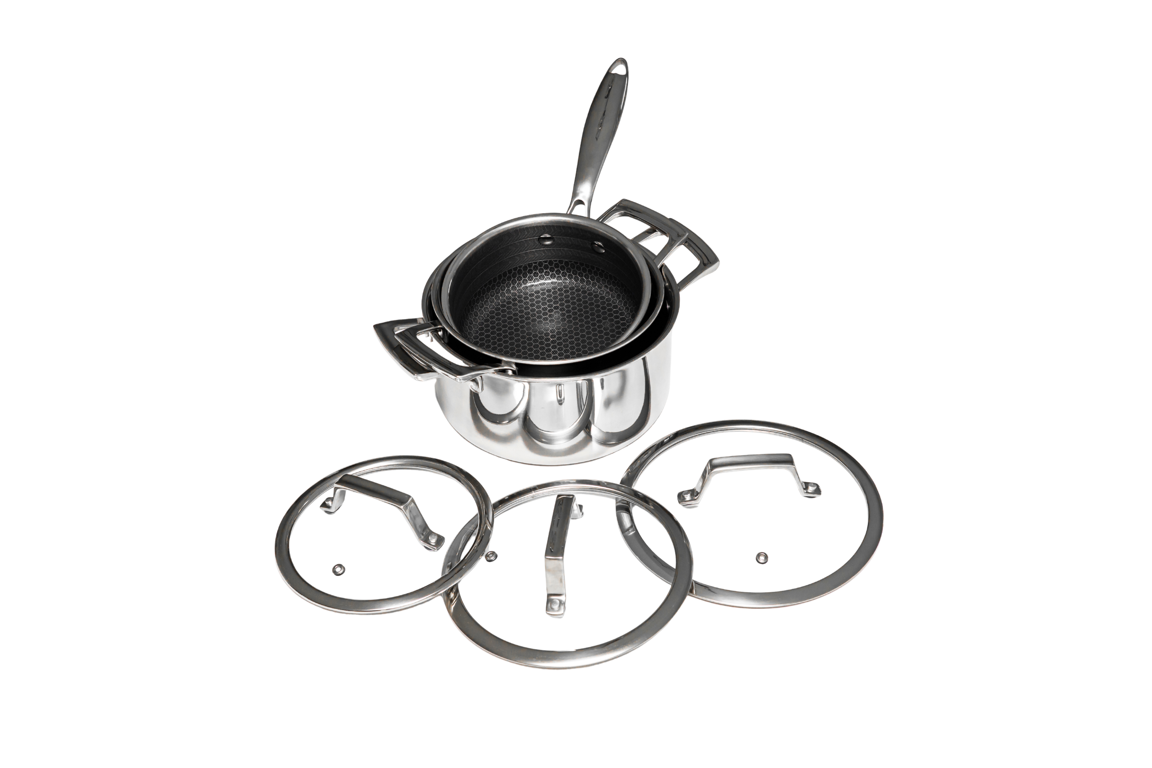 Hâws Santo Grytset 1,5 L, 2,2 L & 3,4 L med lock Hybridbeläggning