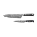 Damascus by Hâws Kockkniv 32 cm + Allkniv 24 cm G10
