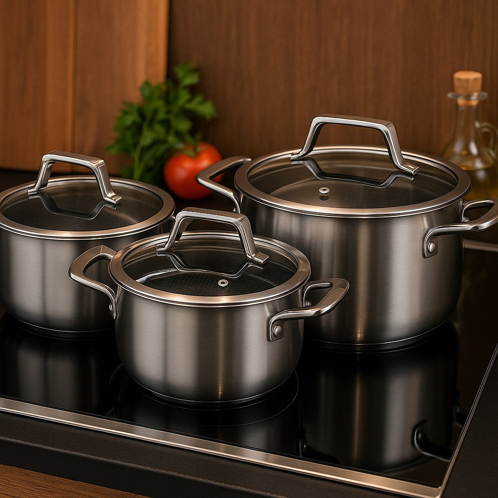 Hâws Santo Grytset 2,2 L, 3,4 L & 5,8 L med lock Hybridbeläggning