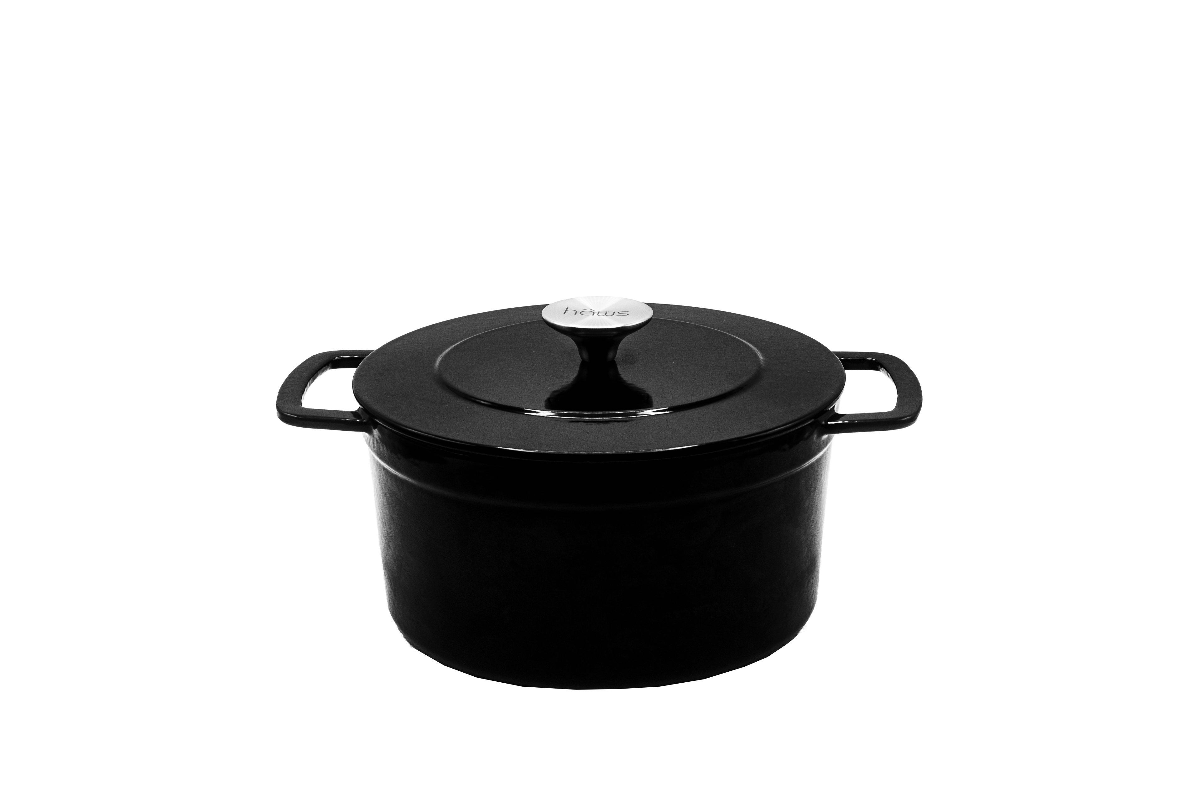 Hâws Santo Dutch Oven 3,6 L blank svart med silverknopp