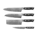 Damascus by Hâws Santokukniv 32 cm + Grönsakskniv 30 cm + Allkniv 24 cm G10