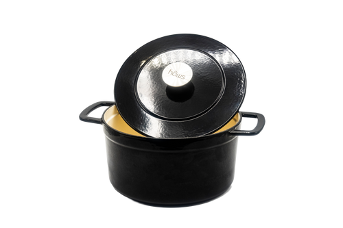 Hâws Santo Dutch Oven 3,6 L blank svart med silverknopp – bild 4