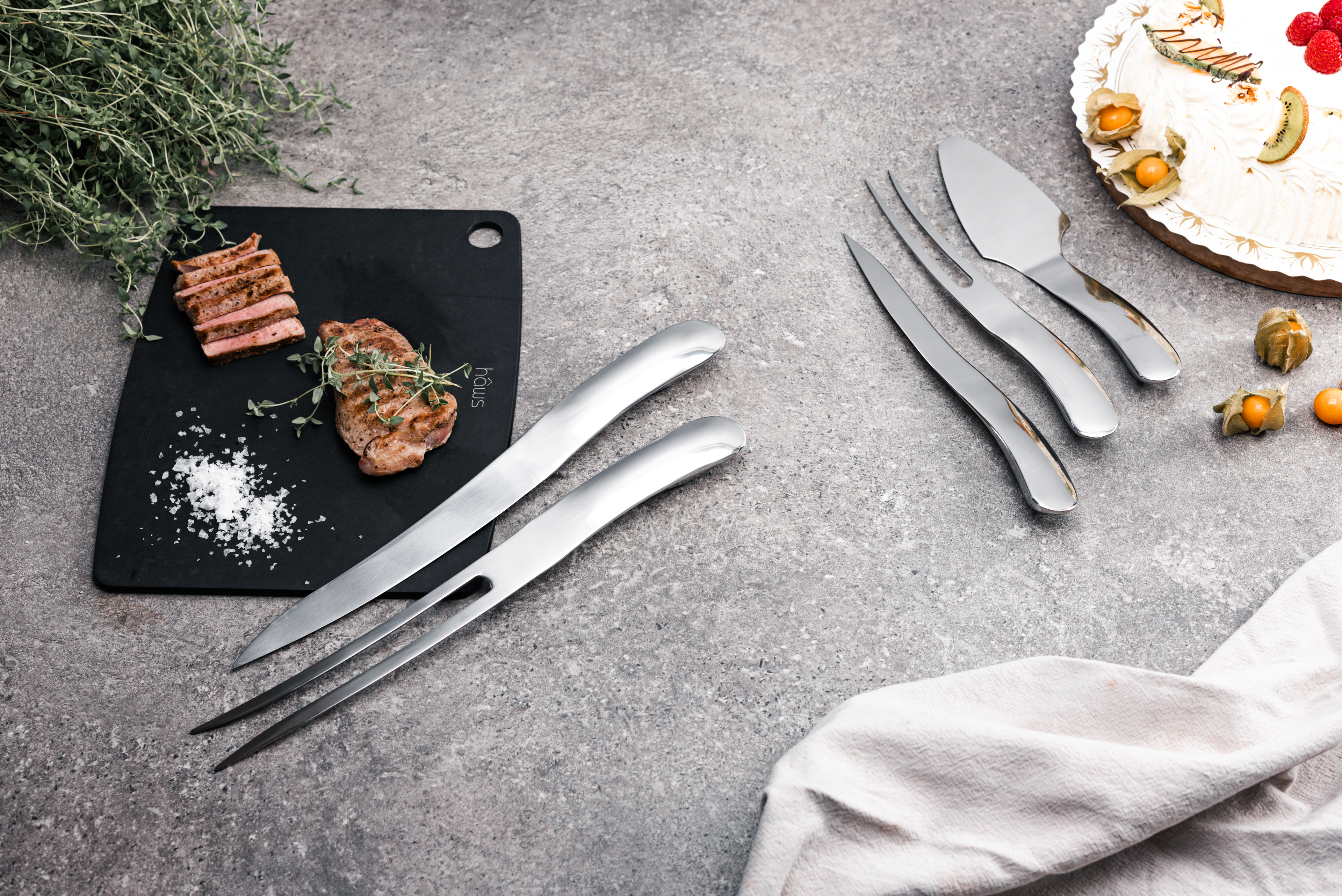 Hâws Santo Tranchérset Kniv & Gaffel Silver – bild 3