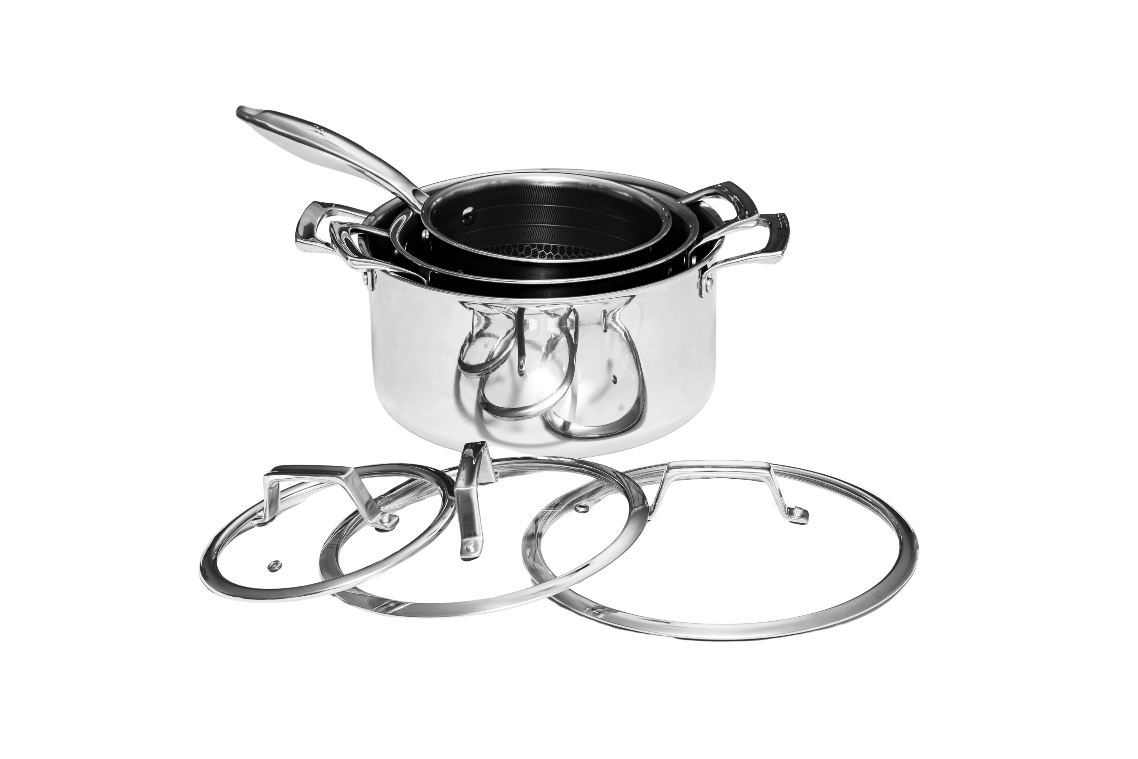 Hâws Santo Kastrull 1,5 L, Gryta 3,4 L & 5,8 L med lock Hybridbeläggning – bild 2